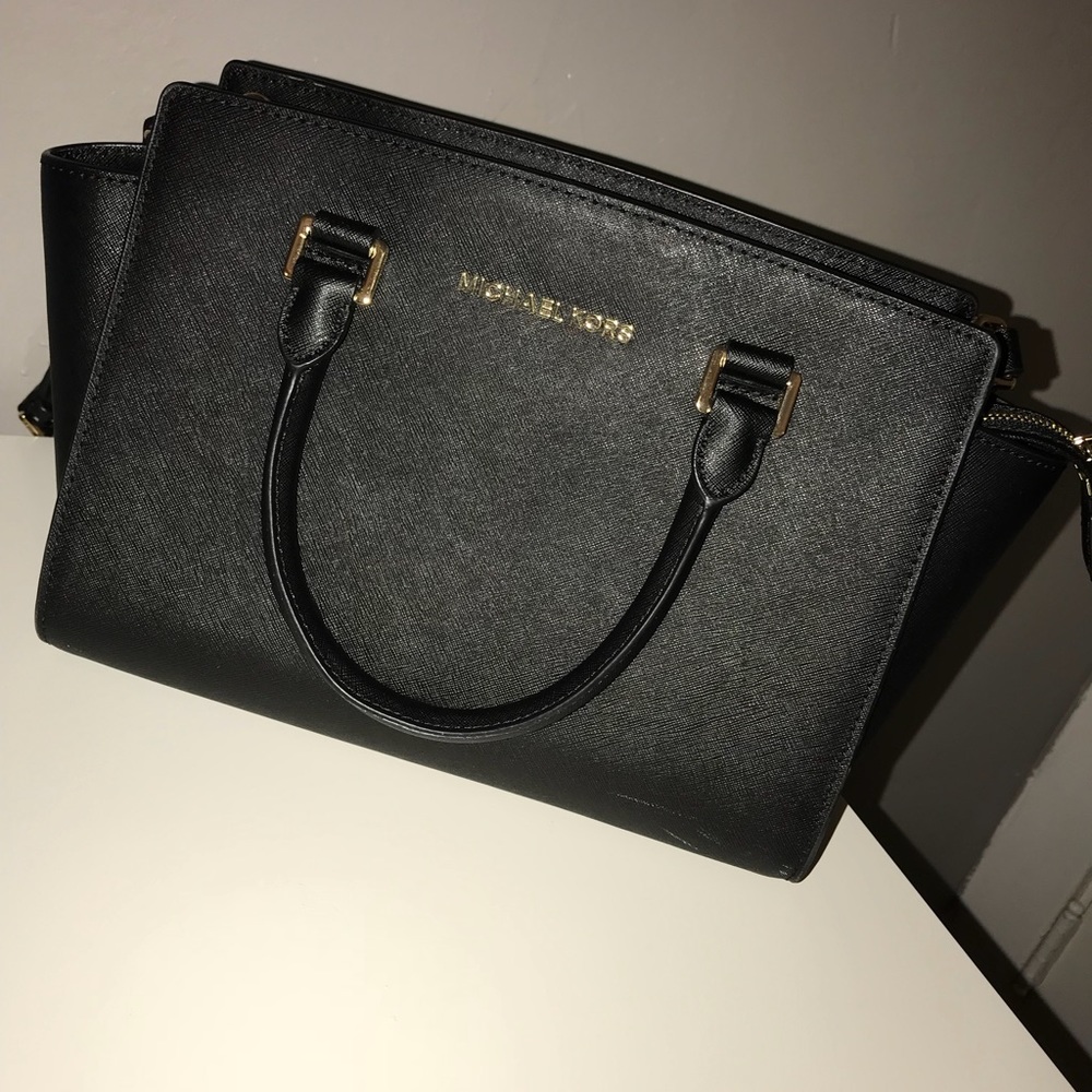 Selma Saffiano Leather Satchel - Picture 2 of 8